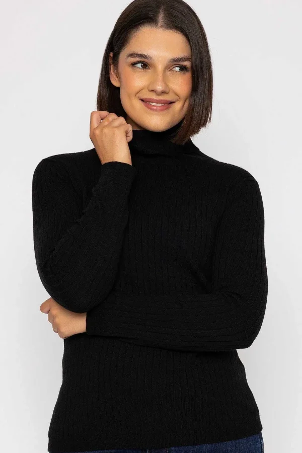 Rowen Avenue Rib Roll Neck Knit In Black*Women Jumpers & Cardigans