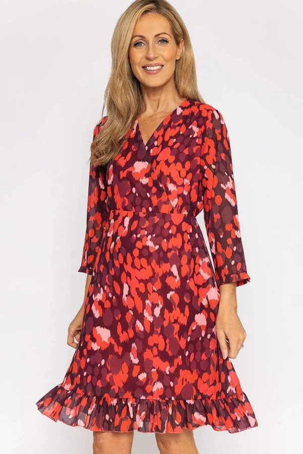 Pala D'oro Roisin Knee Length Dress In Red Print*Women Dresses & Jumpsuits