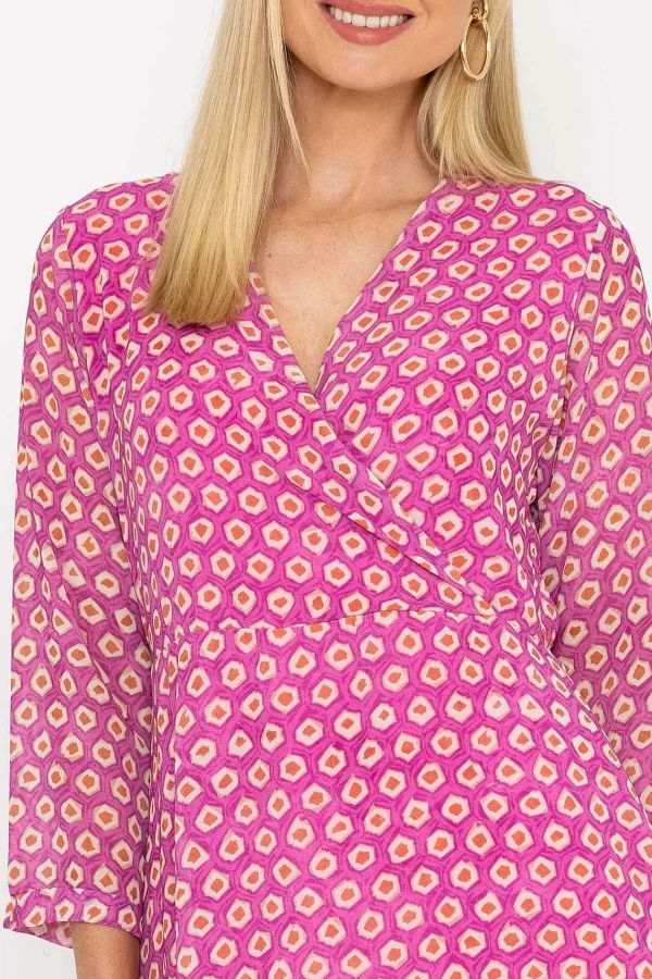 Pala D'oro Roisin Knee Length Dress In Pink Print*Women Dresses & Jumpsuits