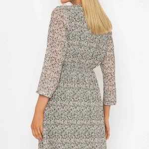 Pala D'oro Roisin Knee Length Dress In Khaki Print*Women Dresses & Jumpsuits