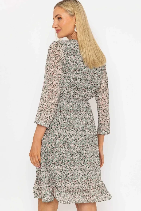 Pala D'oro Roisin Knee Length Dress In Khaki Print*Women Dresses & Jumpsuits