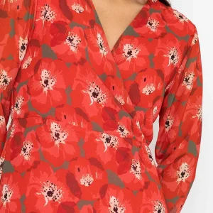 Pala D'oro Roisin Knee Length Dress In Red Print*Women Dresses & Jumpsuits