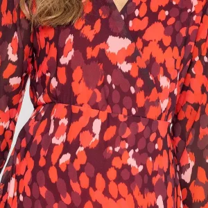 Pala D'oro Roisin Knee Length Dress In Red Print*Women Dresses & Jumpsuits