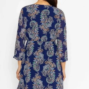 Pala D'oro Roisin Knee Length Dress In Navy Print*Women Dresses & Jumpsuits
