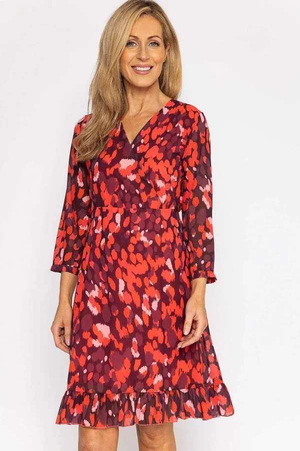 Pala D'oro Roisin Knee Length Dress In Red Print*Women Dresses & Jumpsuits