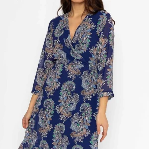 Pala D'oro Roisin Knee Length Dress In Navy Print*Women Dresses & Jumpsuits