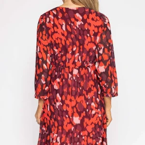 Pala D'oro Roisin Knee Length Dress In Red Print*Women Dresses & Jumpsuits