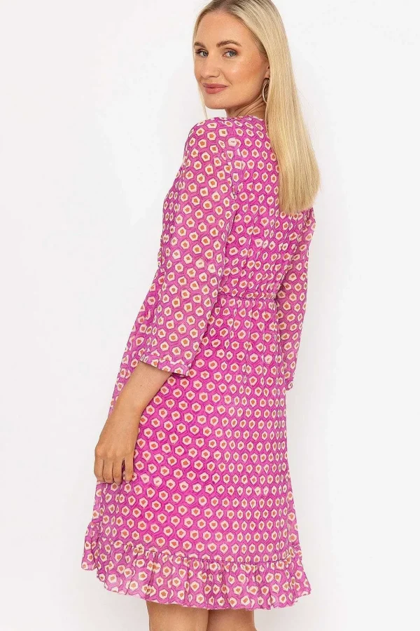 Pala D'oro Roisin Knee Length Dress In Pink Print*Women Dresses & Jumpsuits