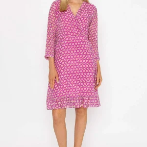 Pala D'oro Roisin Knee Length Dress In Pink Print*Women Dresses & Jumpsuits