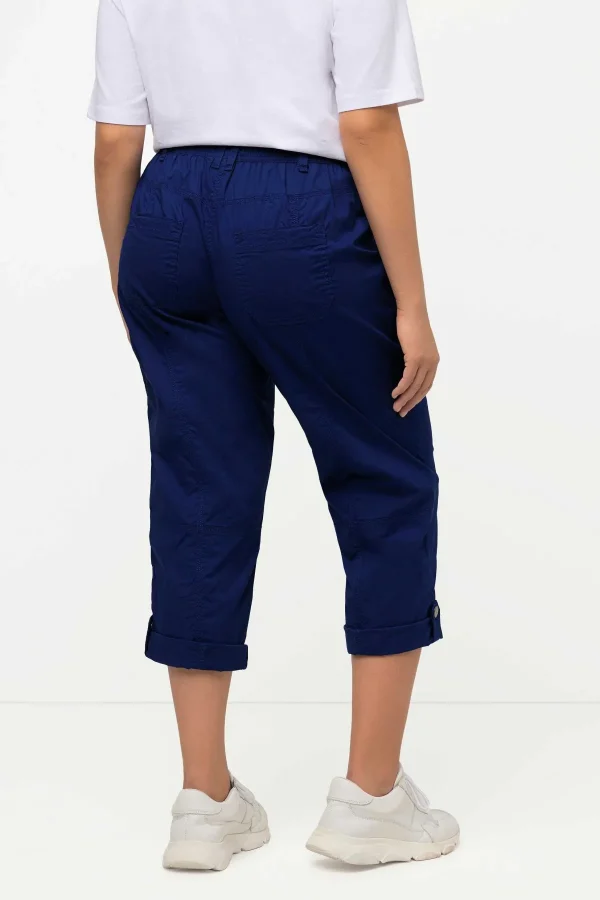 Ulla Popken Roll-Tab Hem Stretch Cargo Pants In Dark Blue*Women Jeans & Trousers