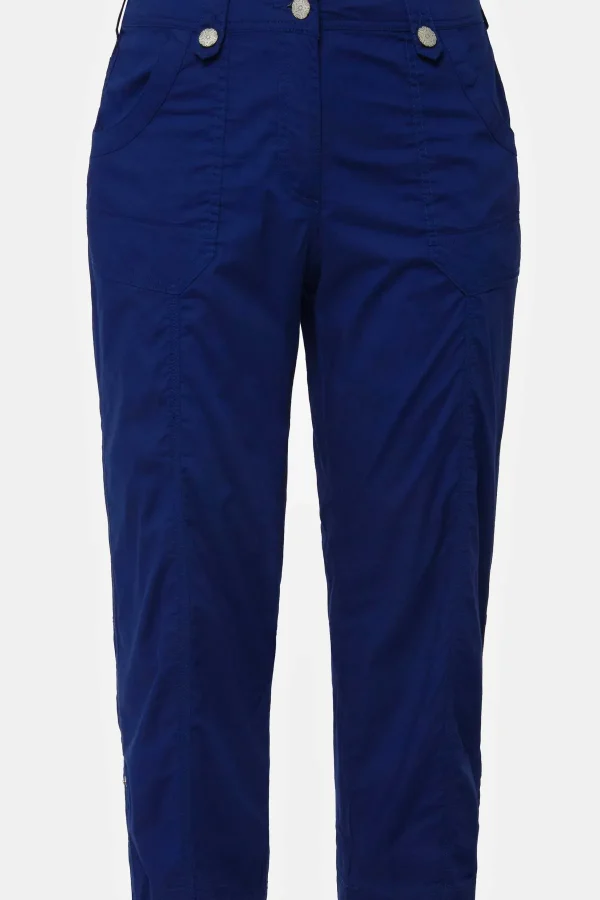 Ulla Popken Roll-Tab Hem Stretch Cargo Pants In Dark Blue*Women Jeans & Trousers