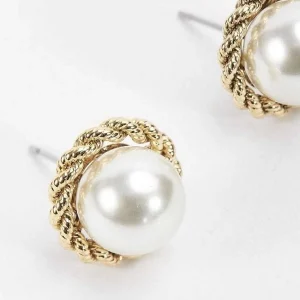 Soul Jewellery Rope Detail Pearl Earrings* Boxed Gifts