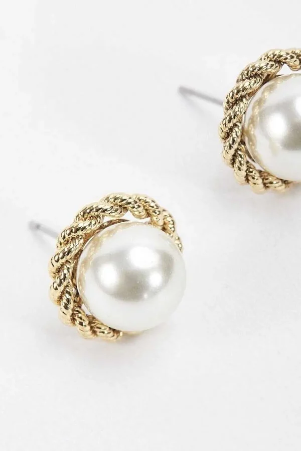 Soul Jewellery Rope Detail Pearl Earrings* Boxed Gifts