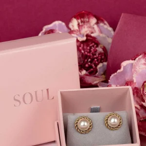 Soul Jewellery Rope Detail Pearl Earrings* Boxed Gifts