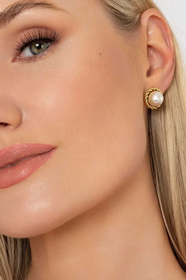 Soul Jewellery Rope Detail Pearl Earrings* Boxed Gifts