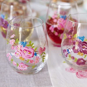 Rosa Belle Stemless Wine Glass Set Of 4* Homeware