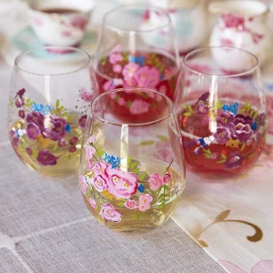 Rosa Belle Stemless Wine Glass Set Of 4* Homeware
