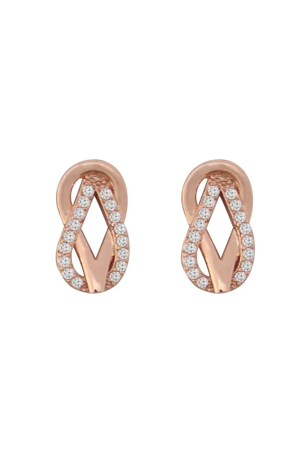 Tipperary Crystal Jewellery Rose Double Swirl Earrings* Boxed Gifts