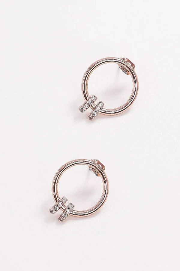Joularie Rose Gold Double Bar Earrings* Earrings