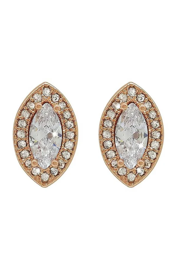 Tipperary Crystal Jewellery Rose Gold Marquise Cut Earrings* Boxed Gifts