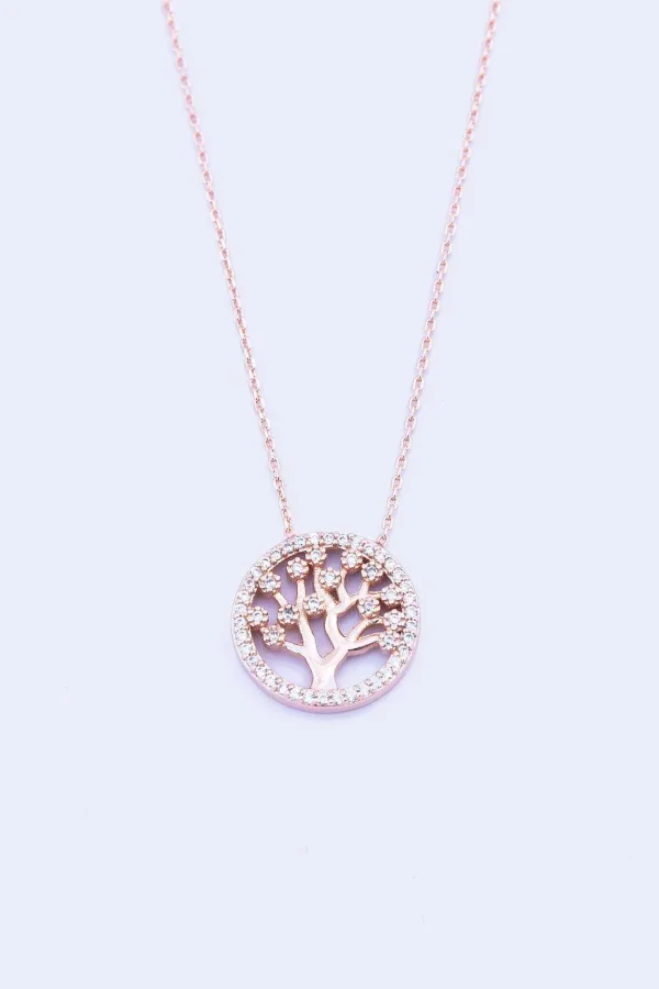 Knight & Day Rose Gold Tree Of Life Necklace* Boxed Gifts