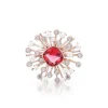 Tipperary Crystal Jewellery Ruby With Pearl Brooch* Boxed Gifts