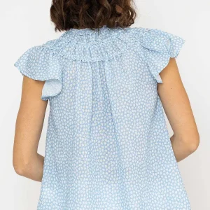 Rowen Avenue Ruffle Blouse In Blue Print*Women Tops & Blouses