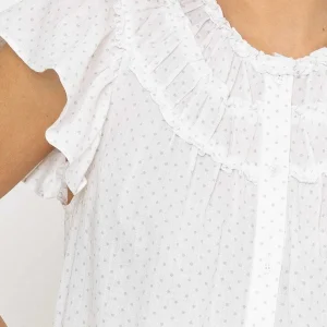 Rowen Avenue Ruffle Blouse In White Print*Women Tops & Blouses