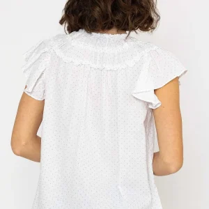 Rowen Avenue Ruffle Blouse In White Print*Women Tops & Blouses