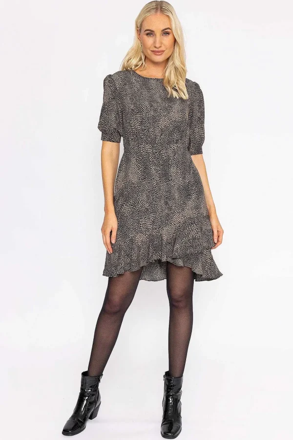 Rowen Avenue Ruffle Hem Dress In Leopard Print*Women Dresses & Jumpsuits
