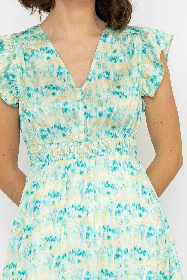 Rowen Avenue Ruth Midi Dress In Green Print*Women Dresses & Jumpsuits