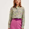 Cks Fashion Ruttens Shirt In Green Print*Women Tops & Blouses