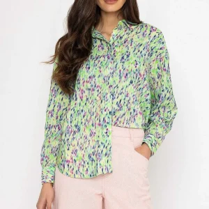 Cks Fashion Ruttens Shirt In Green Print*Women Tops & Blouses