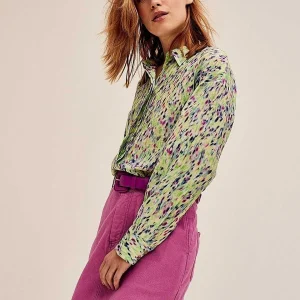 Cks Fashion Ruttens Shirt In Green Print*Women Tops & Blouses