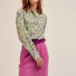 Cks Fashion Ruttens Shirt In Green Print*Women Tops & Blouses