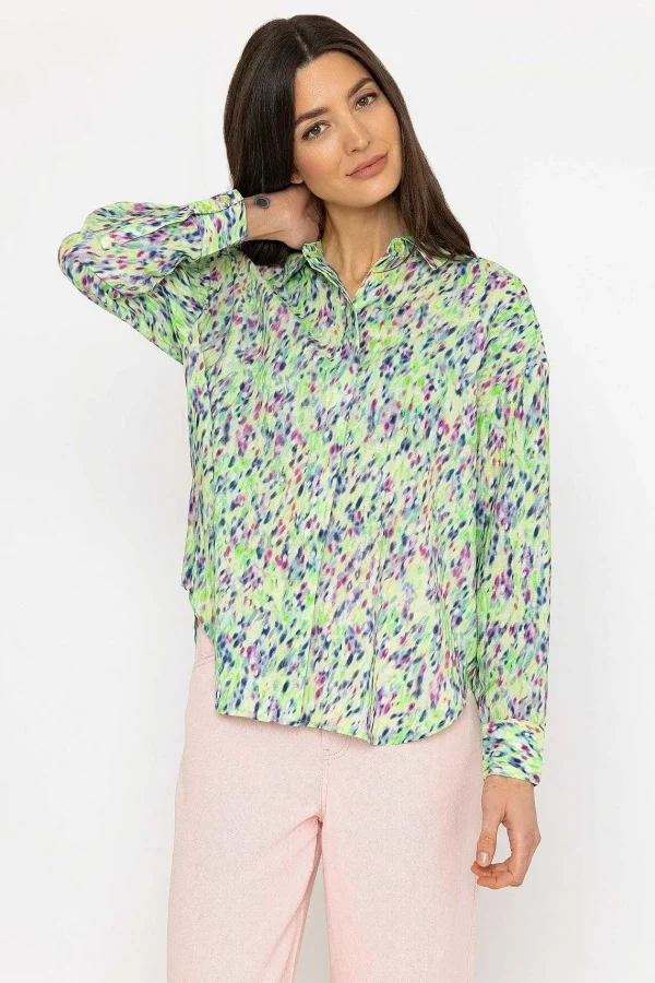 Cks Fashion Ruttens Shirt In Green Print*Women Tops & Blouses