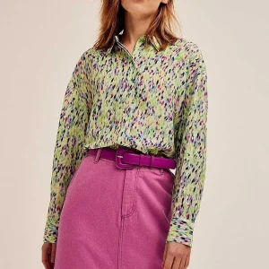 Cks Fashion Ruttens Shirt In Green Print*Women Tops & Blouses