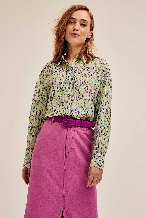 Cks Fashion Ruttens Shirt In Green Print*Women Tops & Blouses