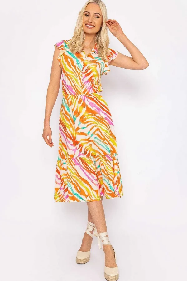 Rowen Avenue Sacha Zebra Printed Midi Dress*Women Dresses & Jumpsuits
