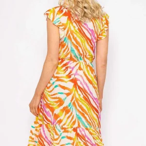 Rowen Avenue Sacha Zebra Printed Midi Dress*Women Dresses & Jumpsuits