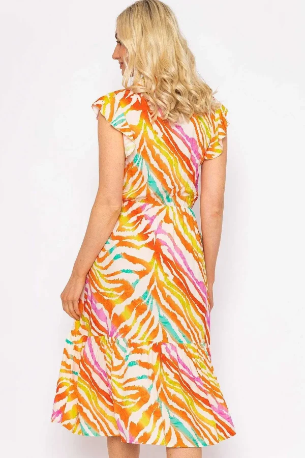 Rowen Avenue Sacha Zebra Printed Midi Dress*Women Dresses & Jumpsuits