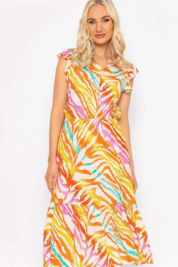Rowen Avenue Sacha Zebra Printed Midi Dress*Women Dresses & Jumpsuits