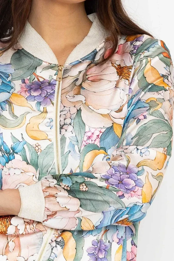 Pala D'oro Sage Printed Bomber Jacket*Women Coats & Jackets