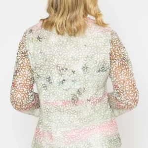 Voulez Vous Sage Printed Dovore Top*Women Tops & Blouses
