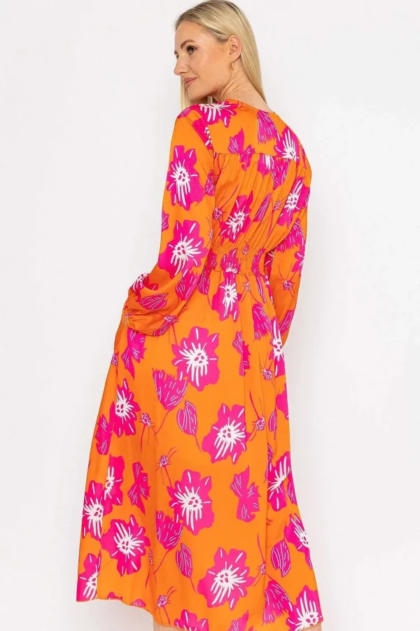 Pala D'oro Sateen Cliodhna Midi Dress In Orange*Women Dresses & Jumpsuits