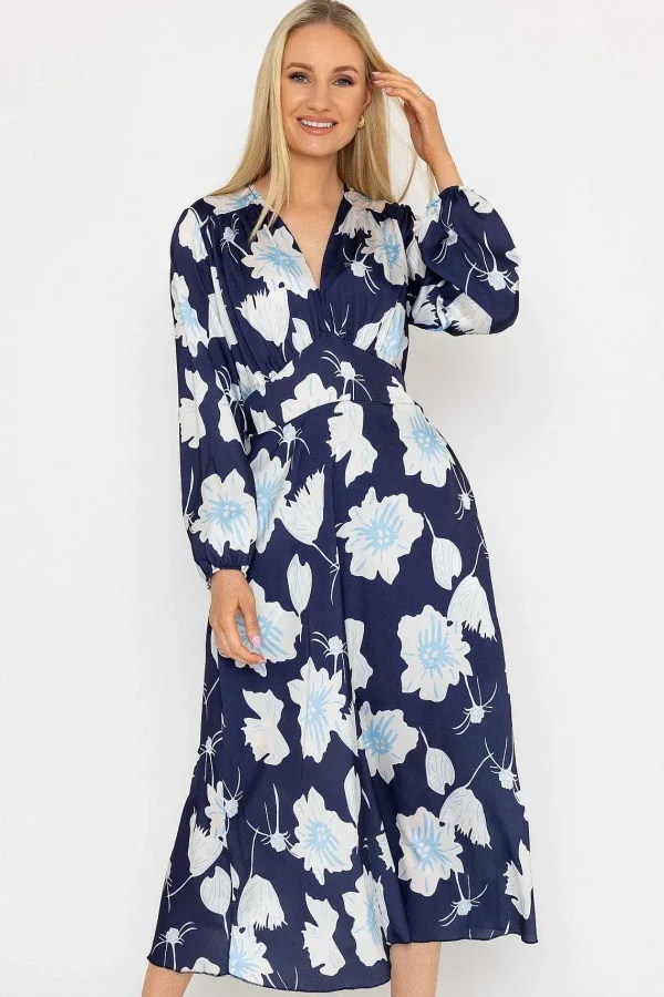 Pala D'oro Sateen Cliodhna Midi Dress In Navy*Women Dresses & Jumpsuits