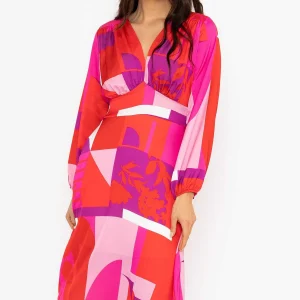 Pala D'Oro Sateen Cliodhna Midi Dress In Red*Women Dresses & Jumpsuits