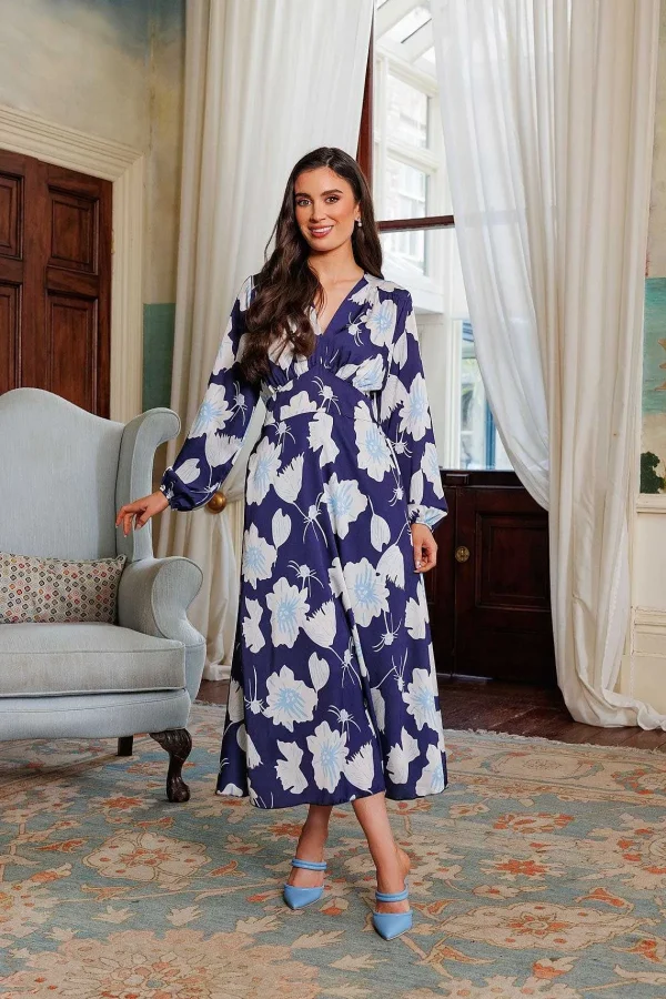 Pala D'oro Sateen Cliodhna Midi Dress In Navy*Women Dresses & Jumpsuits