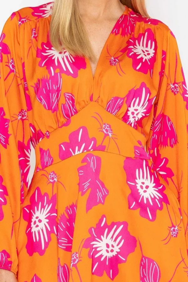 Pala D'oro Sateen Cliodhna Midi Dress In Orange*Women Dresses & Jumpsuits