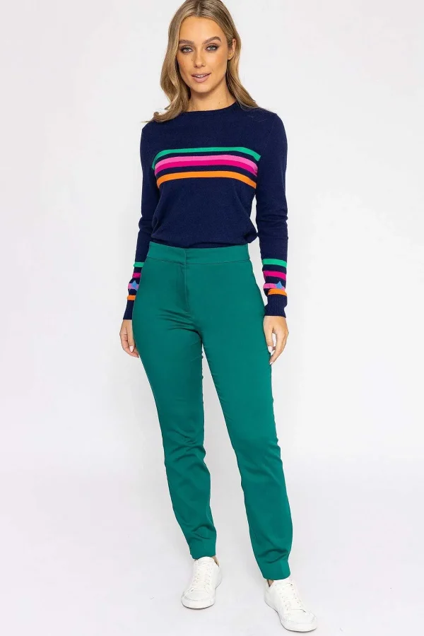 Kelly & Grace Weekend Sateen Pant In Green*Women Jeans & Trousers